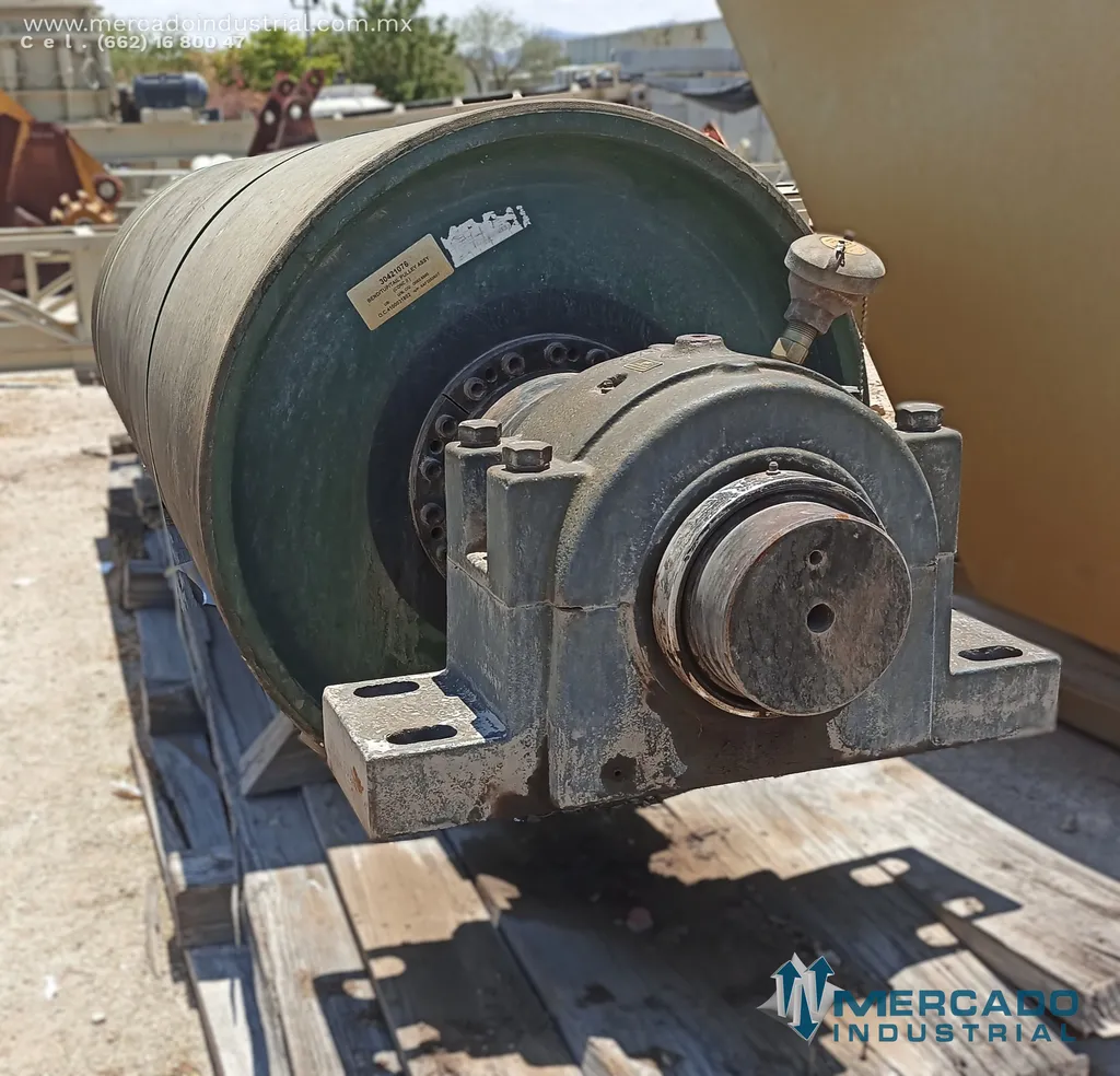 Rodillo motriz vulcanizado de 34" diámetro x 84" largo