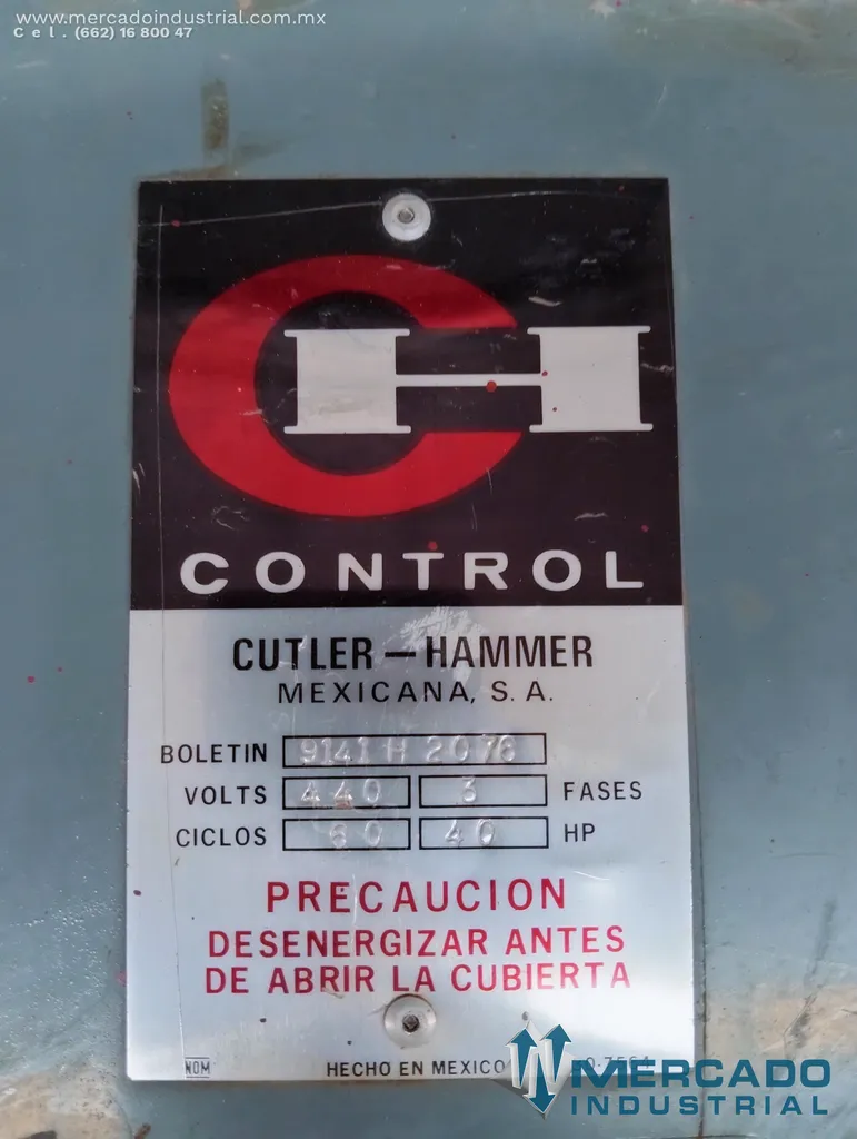 ATR manual 40 HP 440V modelo 9141H2076 marca Cutler Hammer