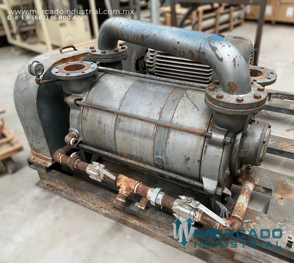 Bomba de vacío 100 HP modelo TRHE 100-1600/X-C-F marca TRAVAINI