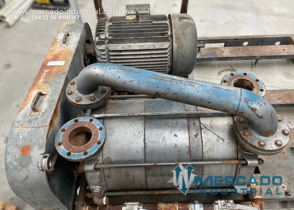 Bomba de vacío 100 HP modelo TRHE 100-1600/X-C-F marca TRAVAINI