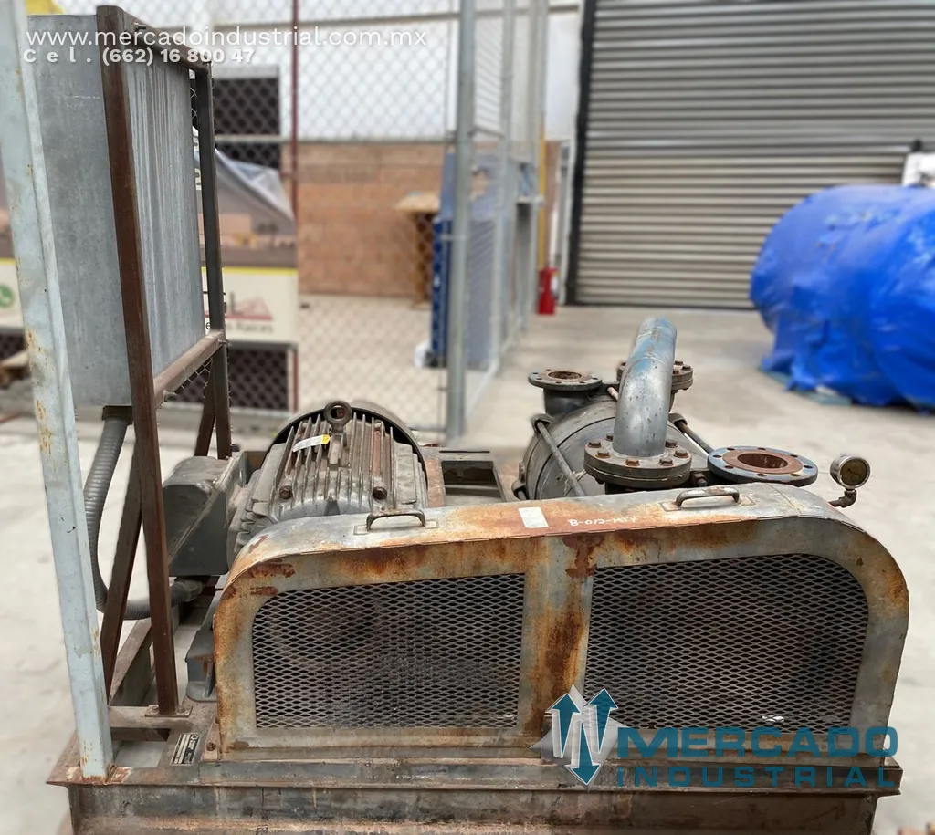 Bomba de vacío 100 HP modelo TRHE 100-1600/X-C-F marca TRAVAINI