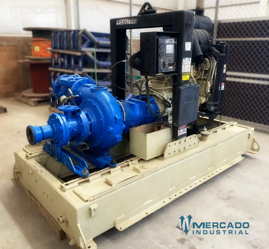 Bomba centrífuga para agua 6x6" con motor de 75 HP