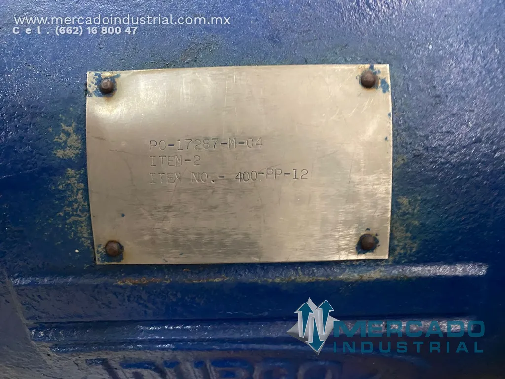 Bomba centrífuga 10x8" 4800 GPM de acero inoxidable tipo 10X8-16H/155 marca DURCO