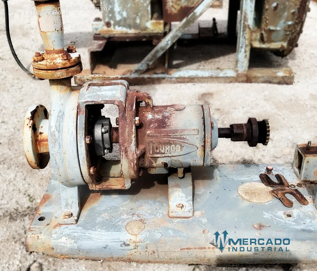 Bomba centrífuga 3x1 1/2" 100 GPM de acero inoxidable tipo 3x1-1/2-82/74 marca DURCO