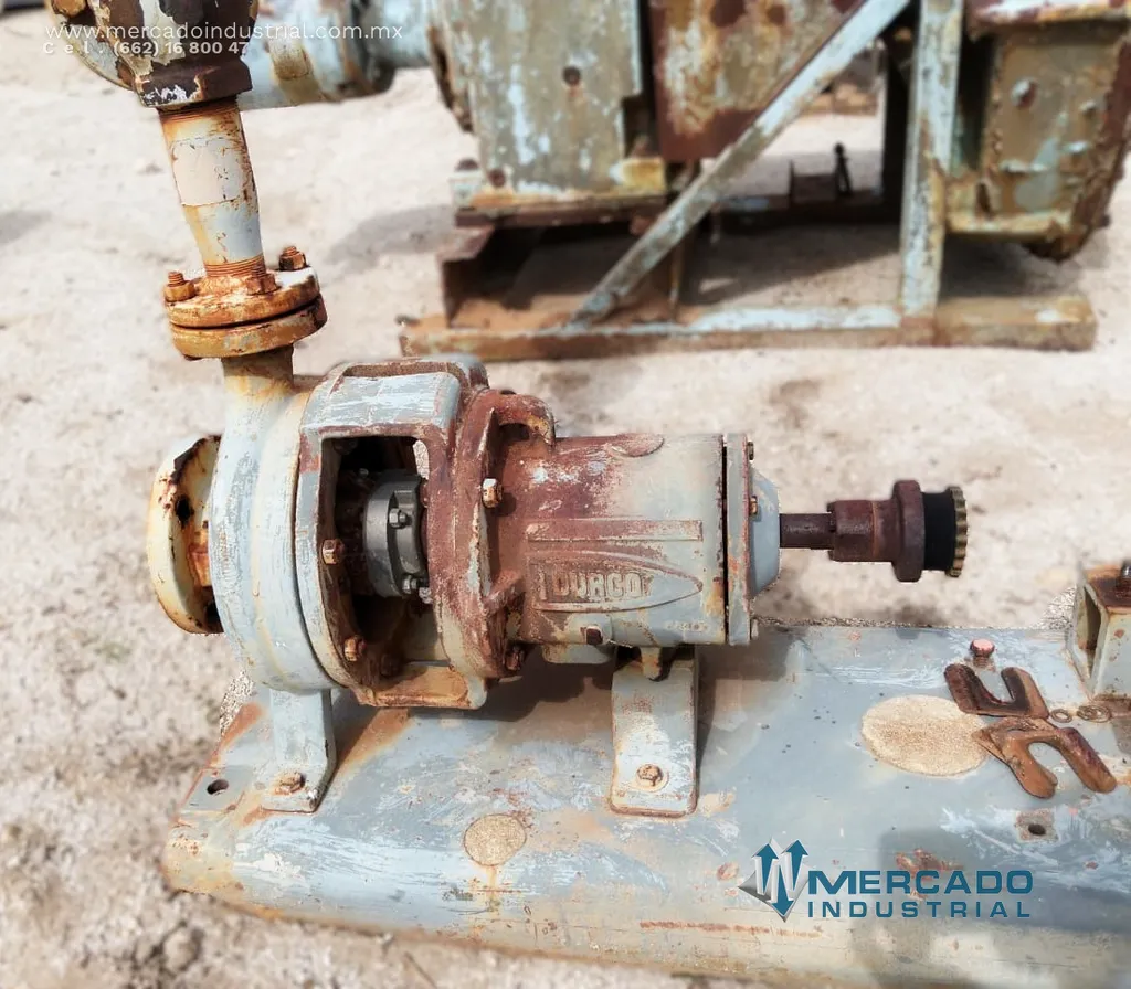 Bomba centrífuga 3x1 1/2" 100 GPM de acero inoxidable tipo 3x1-1/2-82/74 marca DURCO