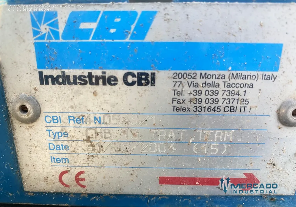 Blower de 10" x 11 3/4" modelo CHB 13 TRAT TERM marca CBI