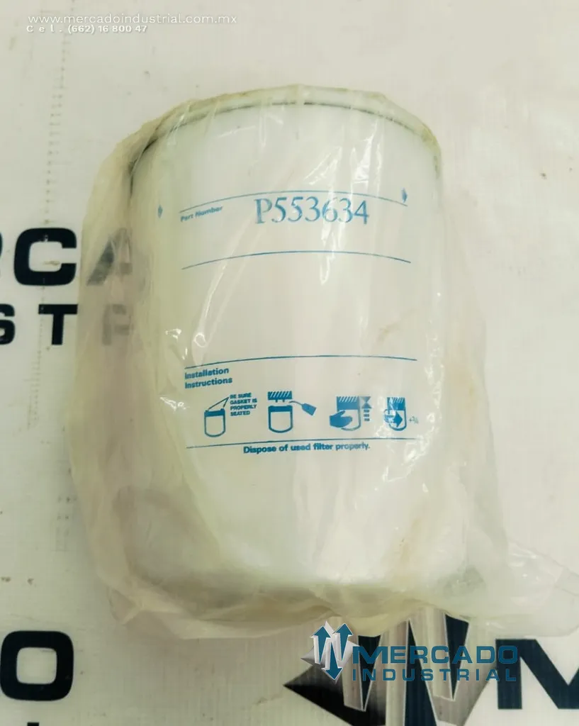 Filtro hidráulico modelo P553634 marca DONALDSON