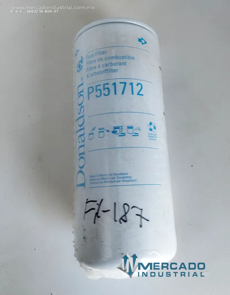 Filtro de combustible modelo P551712 marca DONALDSON