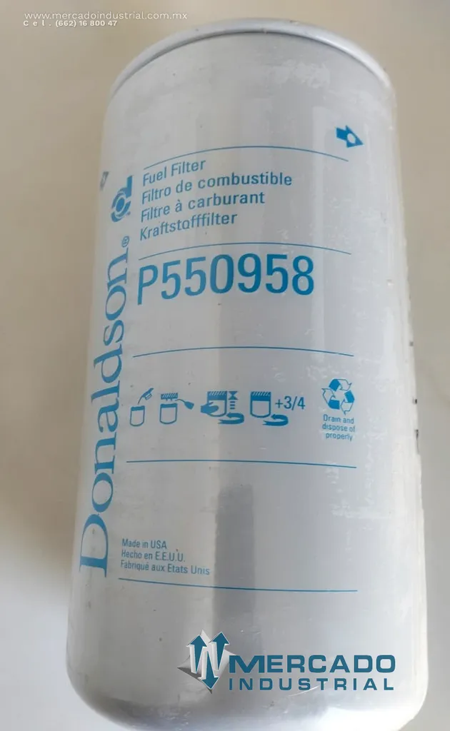 Filtro de combustible modelo P550958 marca DONALDSON