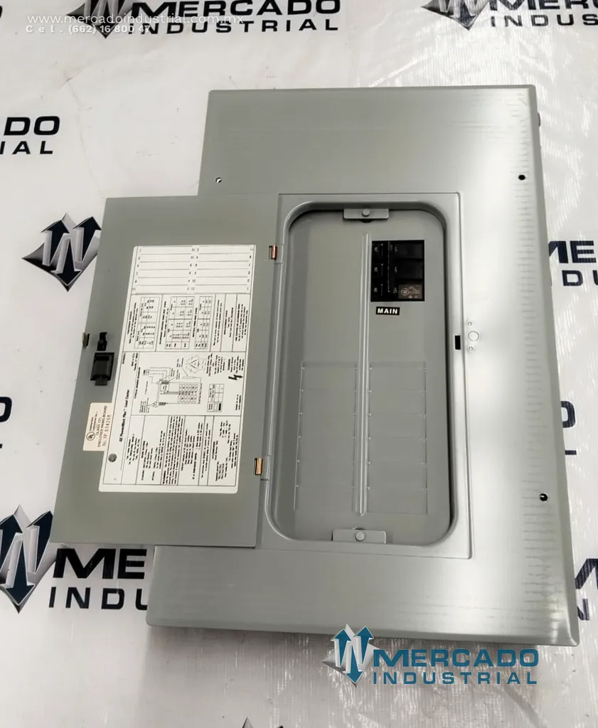 Centro de carga de 12 circuitos 100AMP de 36X59x10 cm modelo TM124110C MOD 1 marca GE