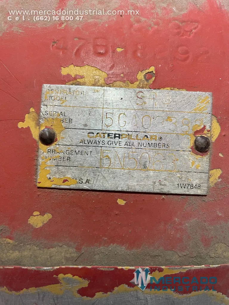 Generador 250 kW modelo SR4 marca Caterpillar