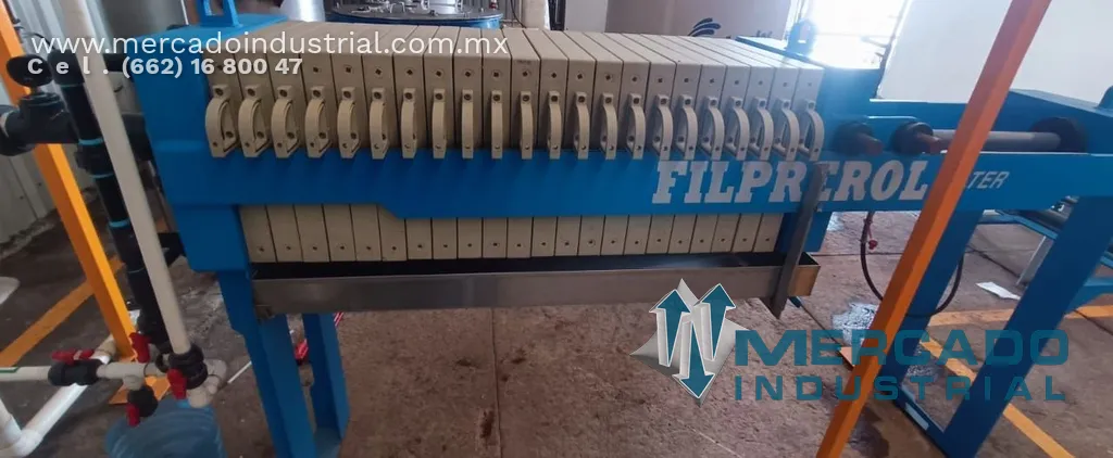 Filtro prensa 22 placas de 18x18" marca FILPREROL