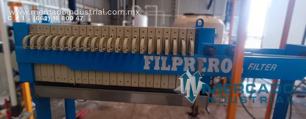 Filtro prensa 22 placas de 18x18" marca FILPREROL