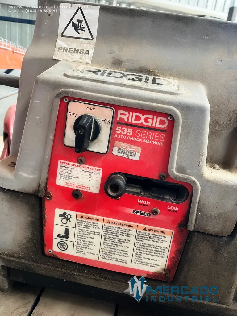 Roscadora 535 series 58 RPM N.parte 111873 marca RIDGID