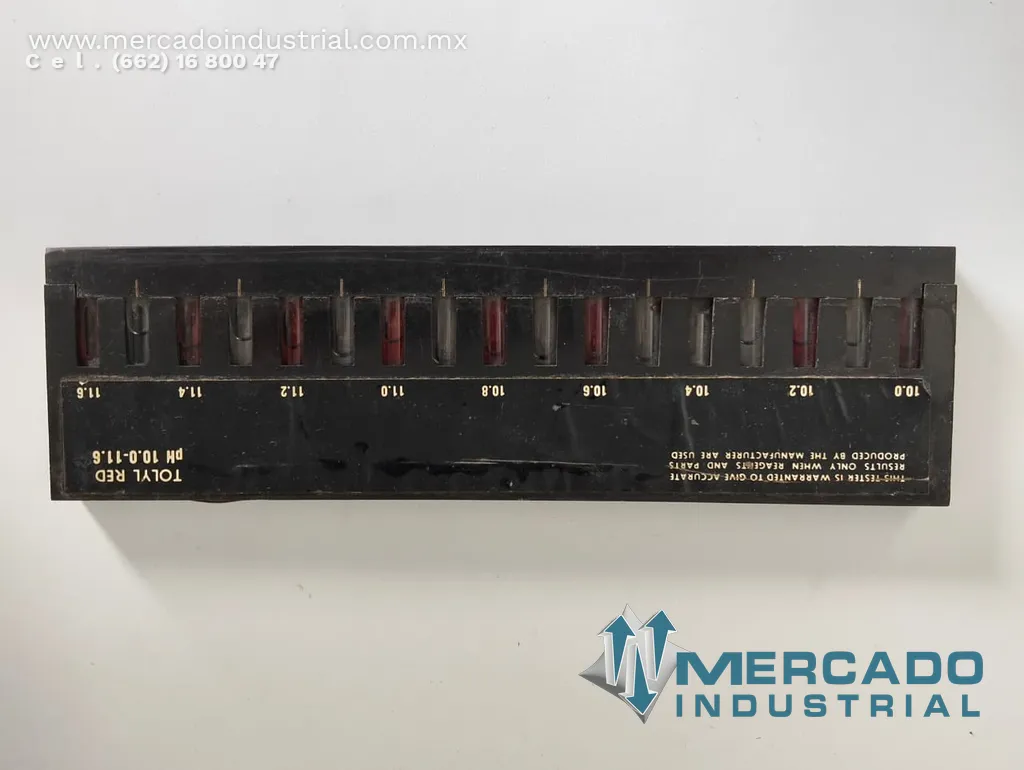 Placa comparadora para cloro 10.0 - 11.6 pH marca TOLYL RED