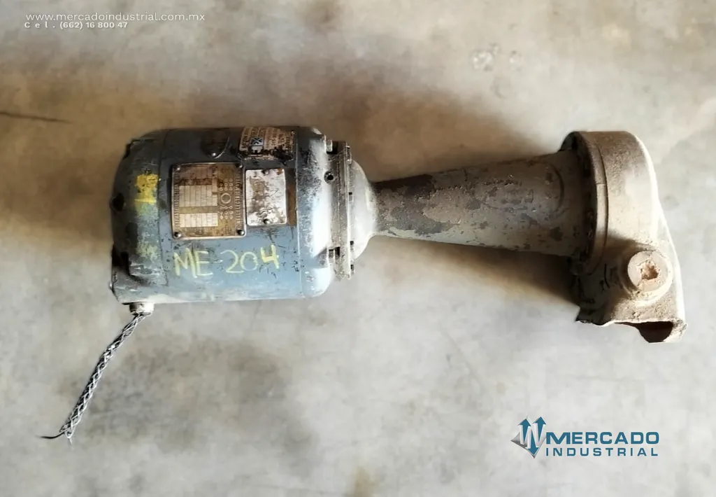 Motor eléctrico de inducción 0.5 HP 4 polos marca Howell Electric