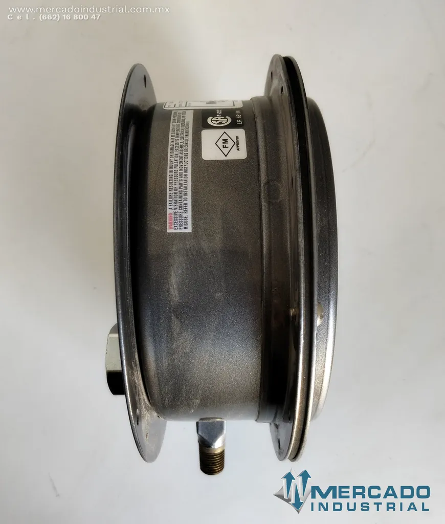 Presostato con tubo de Bourdon de latón 5 a 100 PSI parte DAW-33-153-6 marca Mercoid