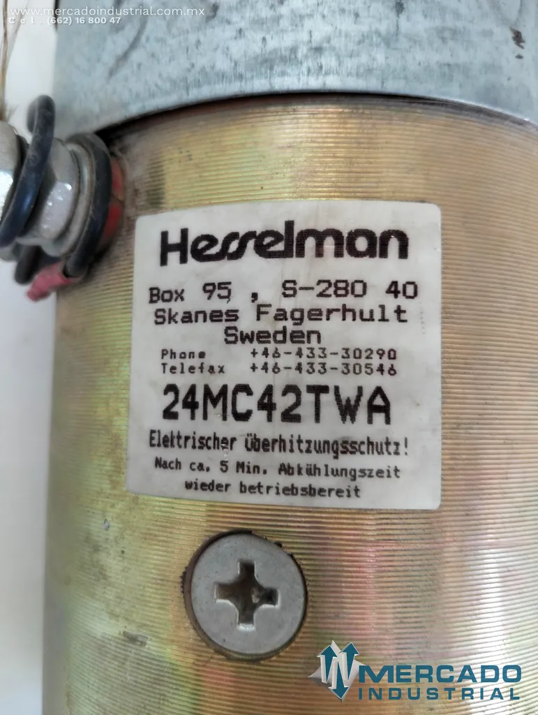 Motobomba hidráulica modelo P1-13MD6-314 marca Hesselman