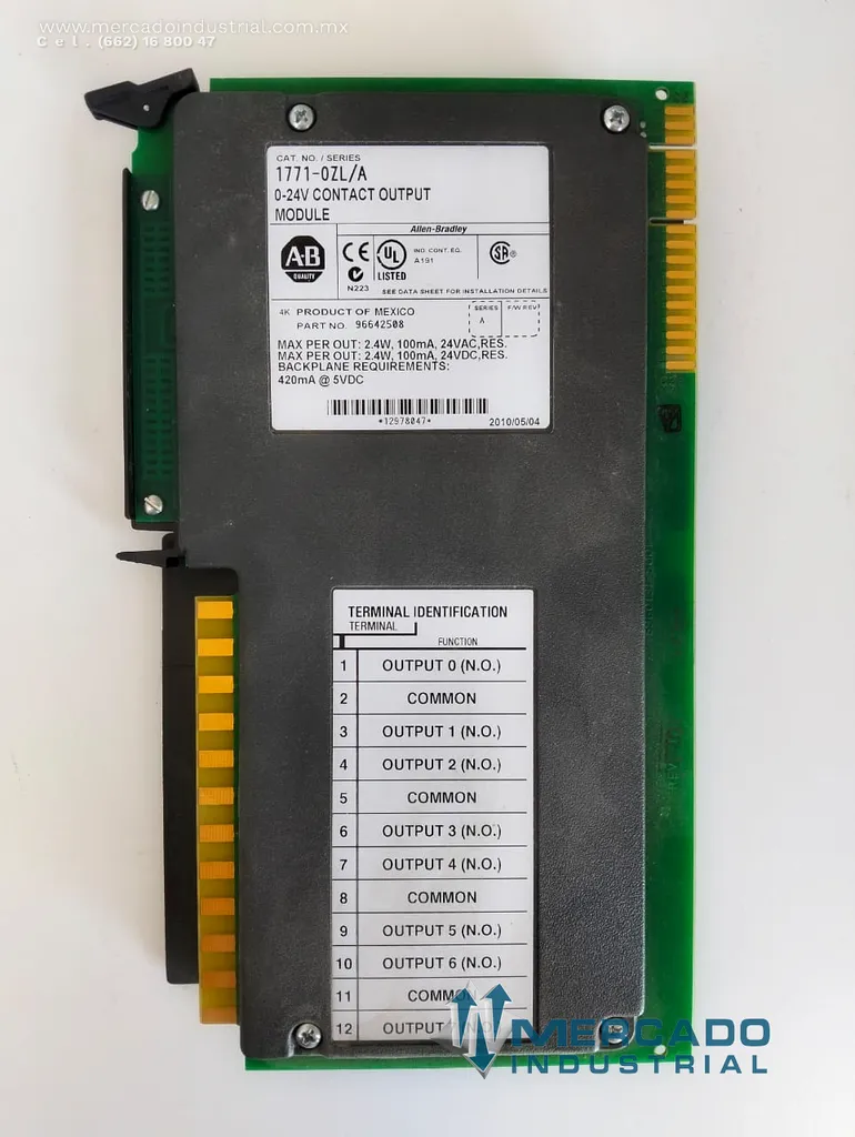 Módulo electrónico 24VAC modelo 1771-0ZL/A marca Allen-Bradley