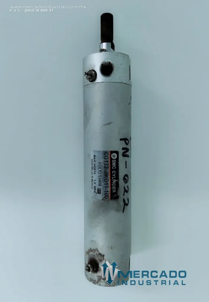 Pistón neumático 1.0 Mpa 134 mm modelo CG132-JIK011-100 marca SMC