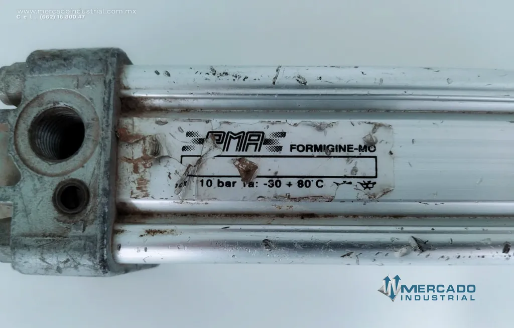 Pistón neumático compacto 10 bar 108 mm marca PMA
