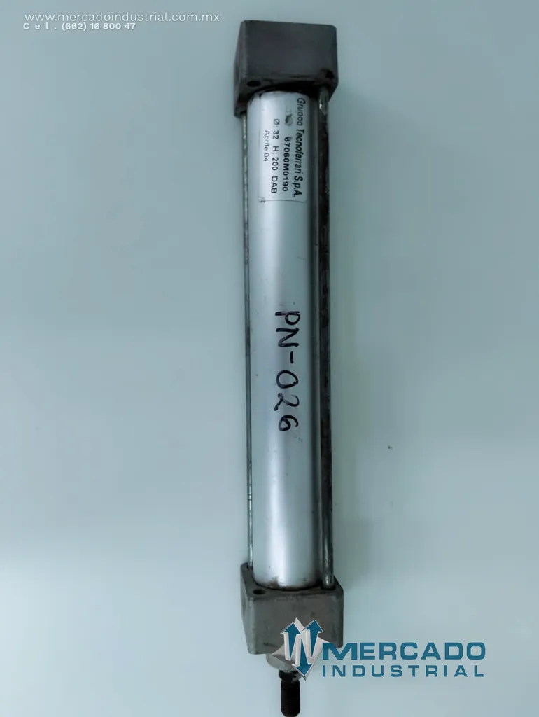 Pistón neumático compacto 241 mm modelo 67060M0190 marca TECNOFERRARI