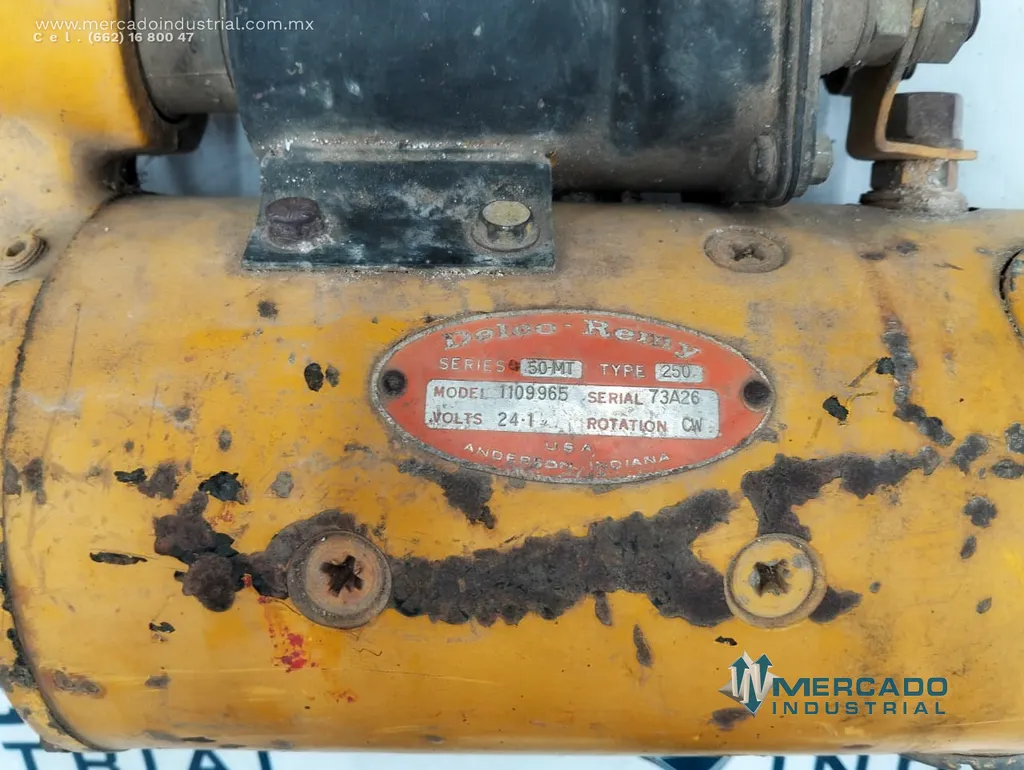 Motor de arranque 24.1 V modelo 1109965 marca DELCO-REMY