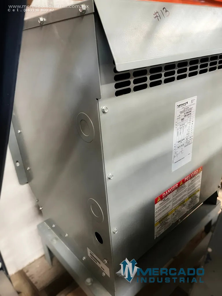 Transformador seco 45 KVA 480-220Y/127V modelo EL1A0045MC marca HAMMOND