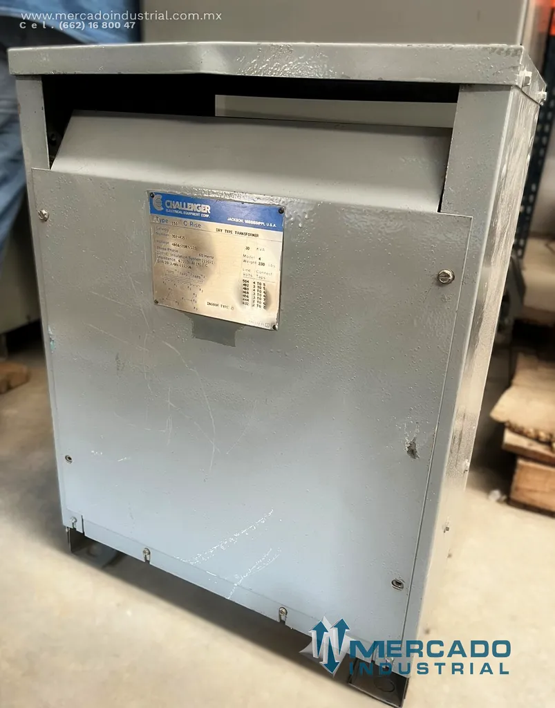 Transformador seco 30 KVA 480-208Y/120V modelo 302-415 marca CHALLENGER