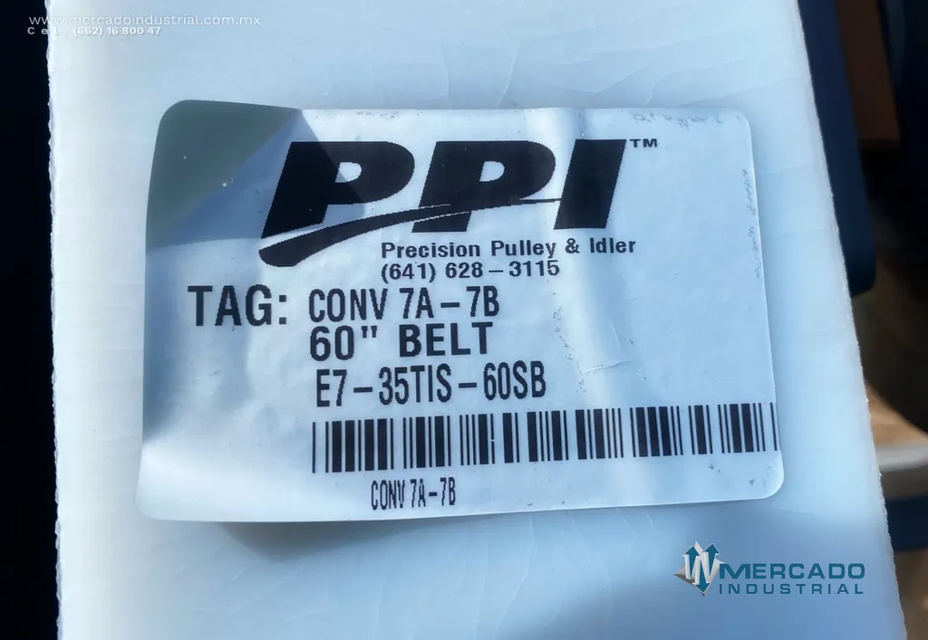 Mancuerna con rodillo doble impacto para banda 60" marca PPI
