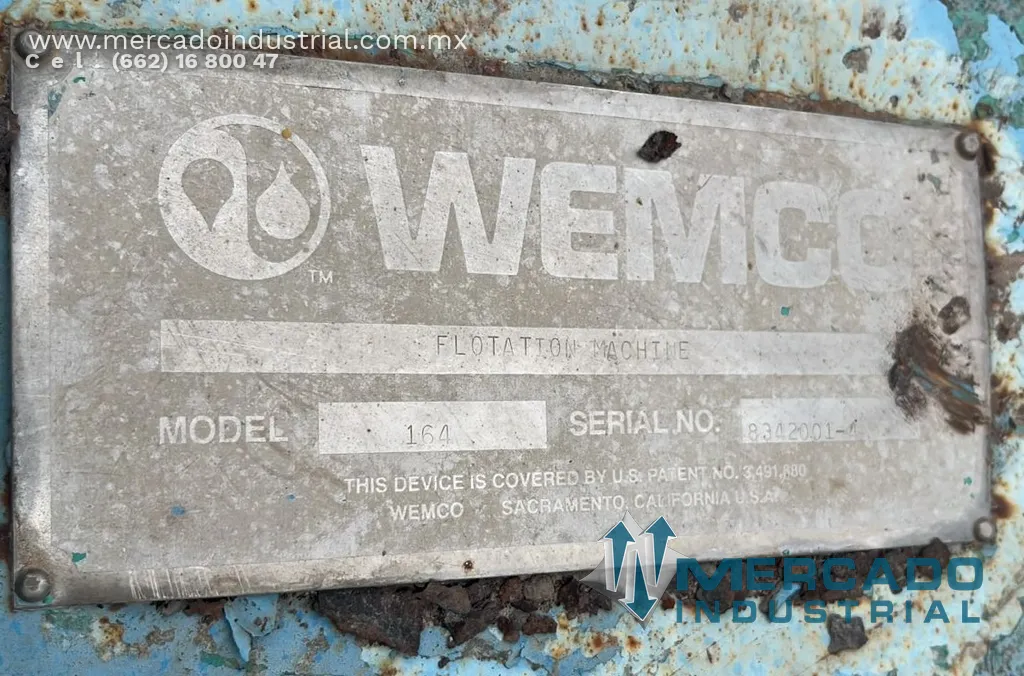 Sistema de agitación modelo 164 marca WEMCO