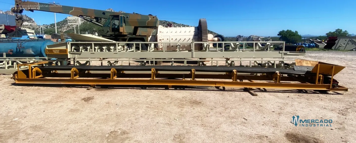 Banda transportadora de 24" x 9.82 m de largo