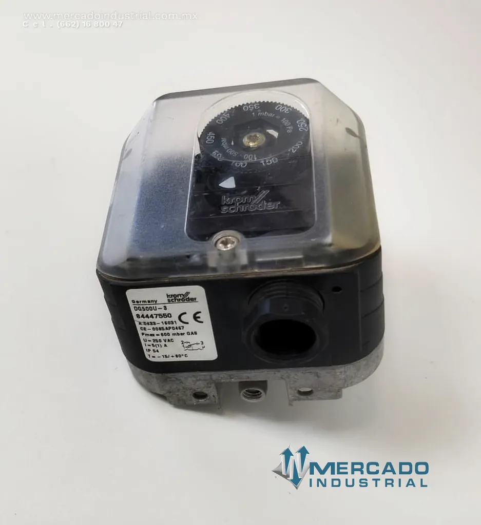 Interruptor de presión 600 mbar modelo DG500U-3 marca KROMSCHRÖDER