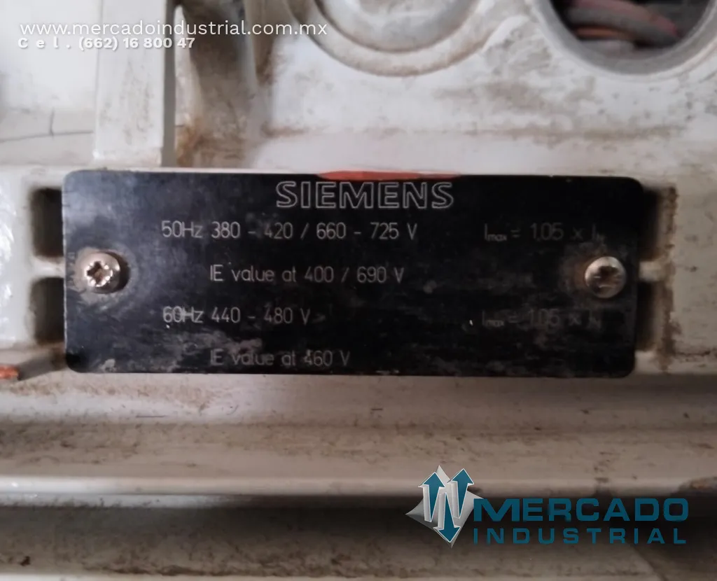 Motor eléctrico 10 HP 4 polos 1760 RPM marca SIEMENS