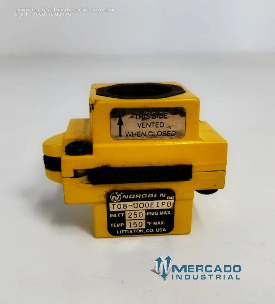 Bloque de válvula manual de seguridad 250 PSI modelo T08-000E1P0 marca NORGREN