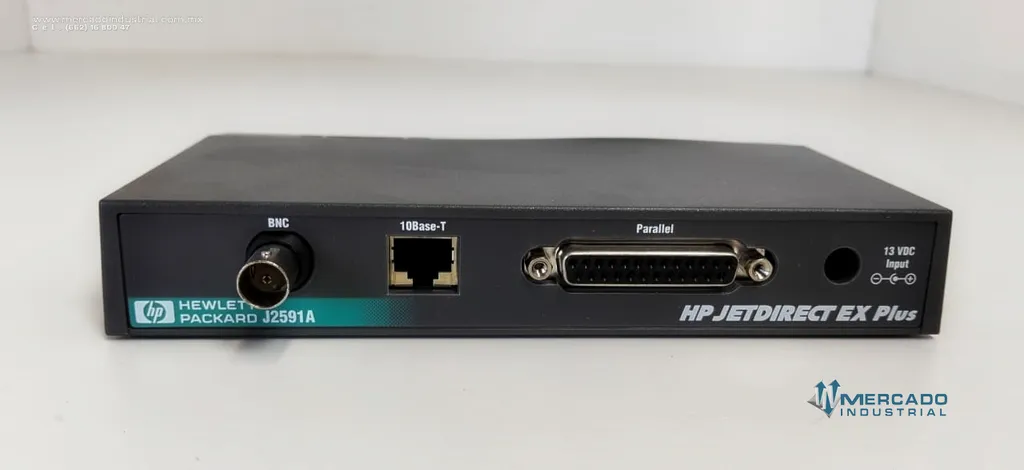 Servidor de impresión externo modelo JetDirect EX PLUS marca HP