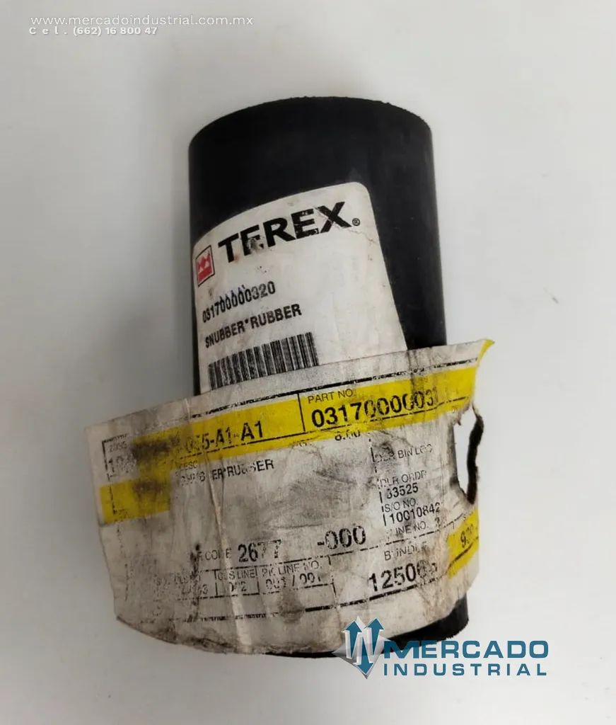 Amortiguador de goma parte 031700000320 marca TEREX