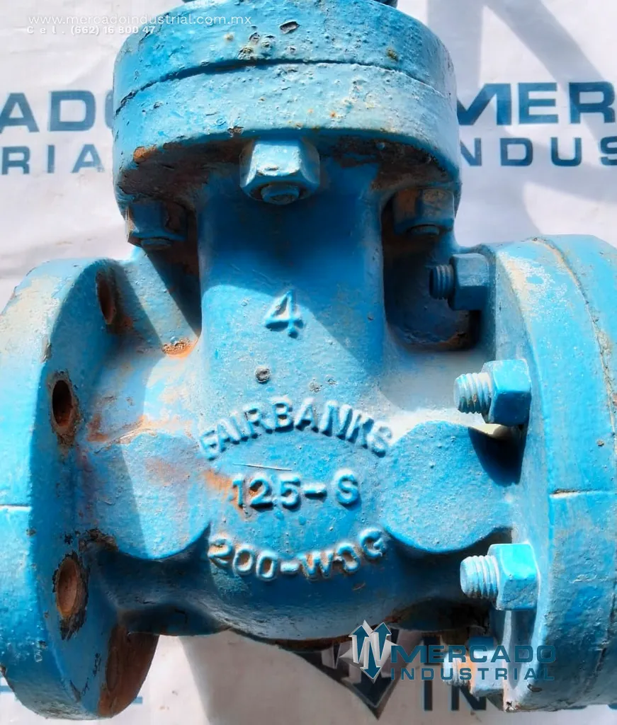 Válvula de compuerta 4'' 200 PSI marca FAIRBANKS