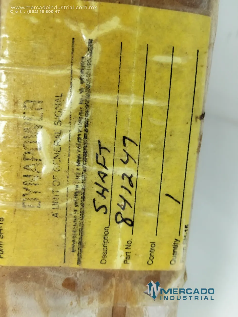 Shaft (eje) 13 1/2'' parte 842247 marca DYNAPOWER