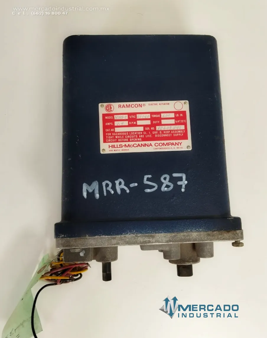 Actuador eléctrico industrial 115-1 V 1.4 A modelo 50BR-7 marca RAMCO