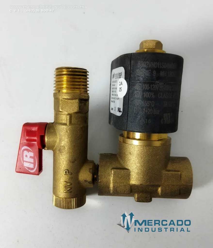 Válvula solenoide 250 PSI parte 22500227 marca Ingersoll Rand