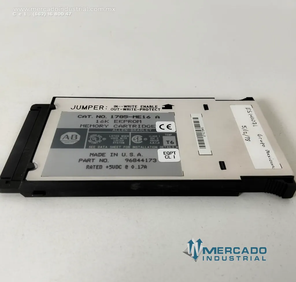 Cartucho de memoria EEPROM 16k modelo 1785-ME16 A marca Allen-Bradley