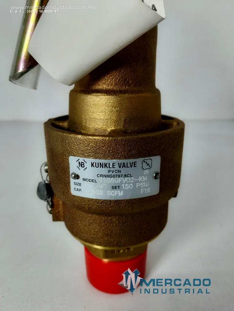 Válvula de seguridad 60psi modelo 6186GFV02-KM marca Kunkle Valve
