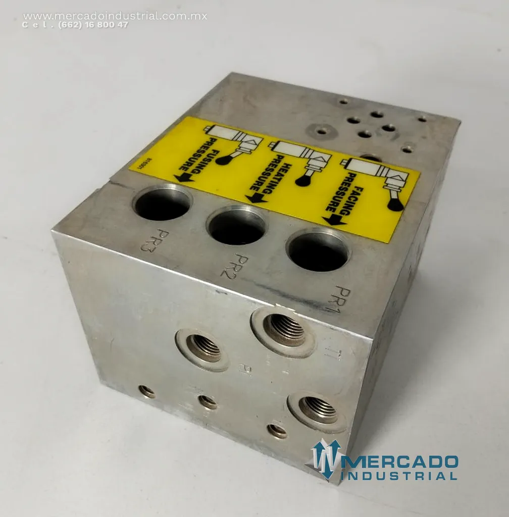 Bloque manifold hidráulico de válvula hidráulica de 3 vías para unidad de potencia