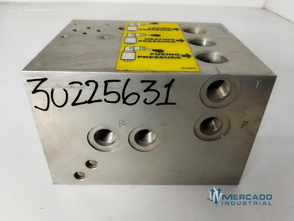Bloque manifold hidráulico de válvula hidráulica de 3 vías para unidad de potencia