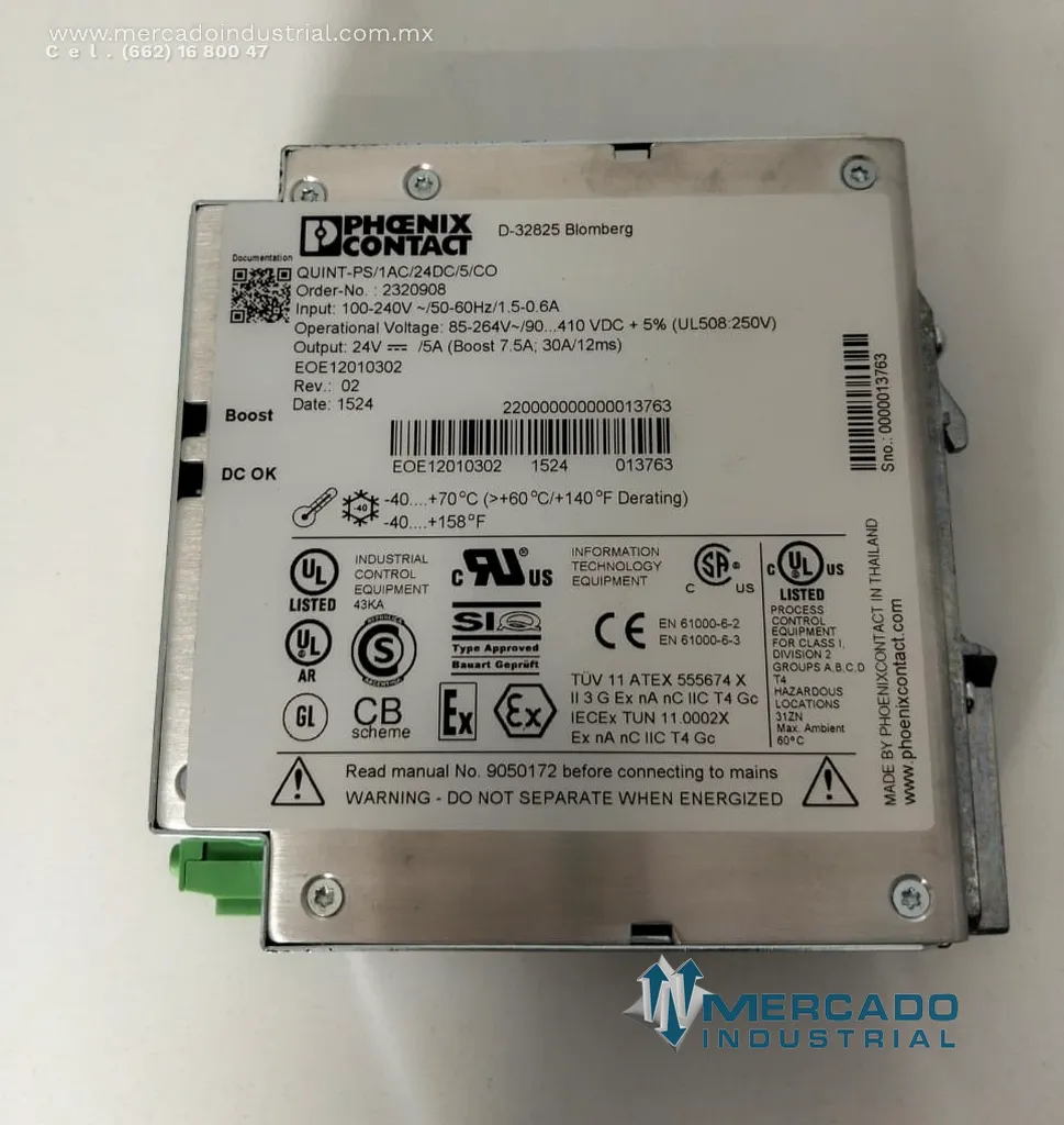 Fuente de alimentación 264V modelo Quint power marca Phoenix Contact