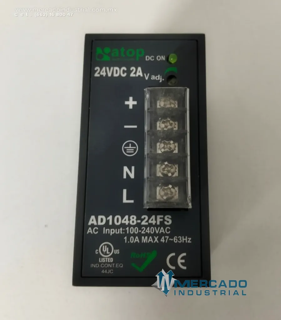 Fuente de poder conmutada 240 VDC modelo AD1048-24FS marca Atop