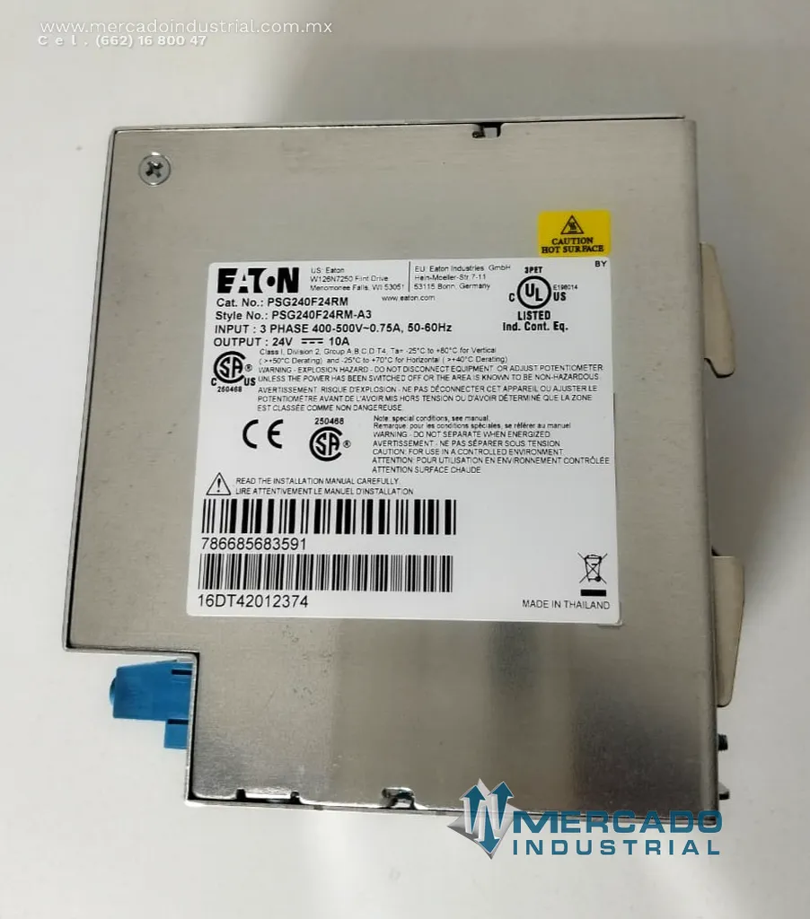 Fuente de alimentación conmutada 500 VAC modelo PSG240F24RM marca Eaton