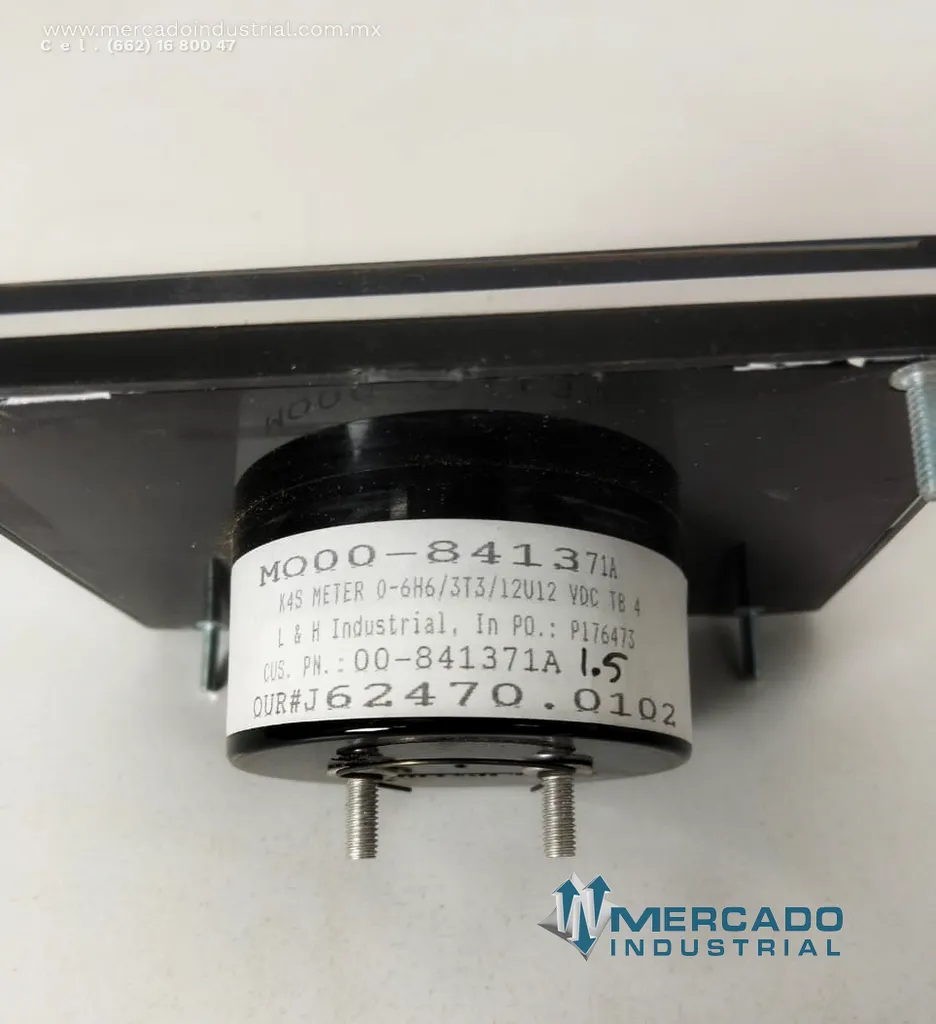 Voltímetro analógico 12VDC modelo K45 meter marca L&H