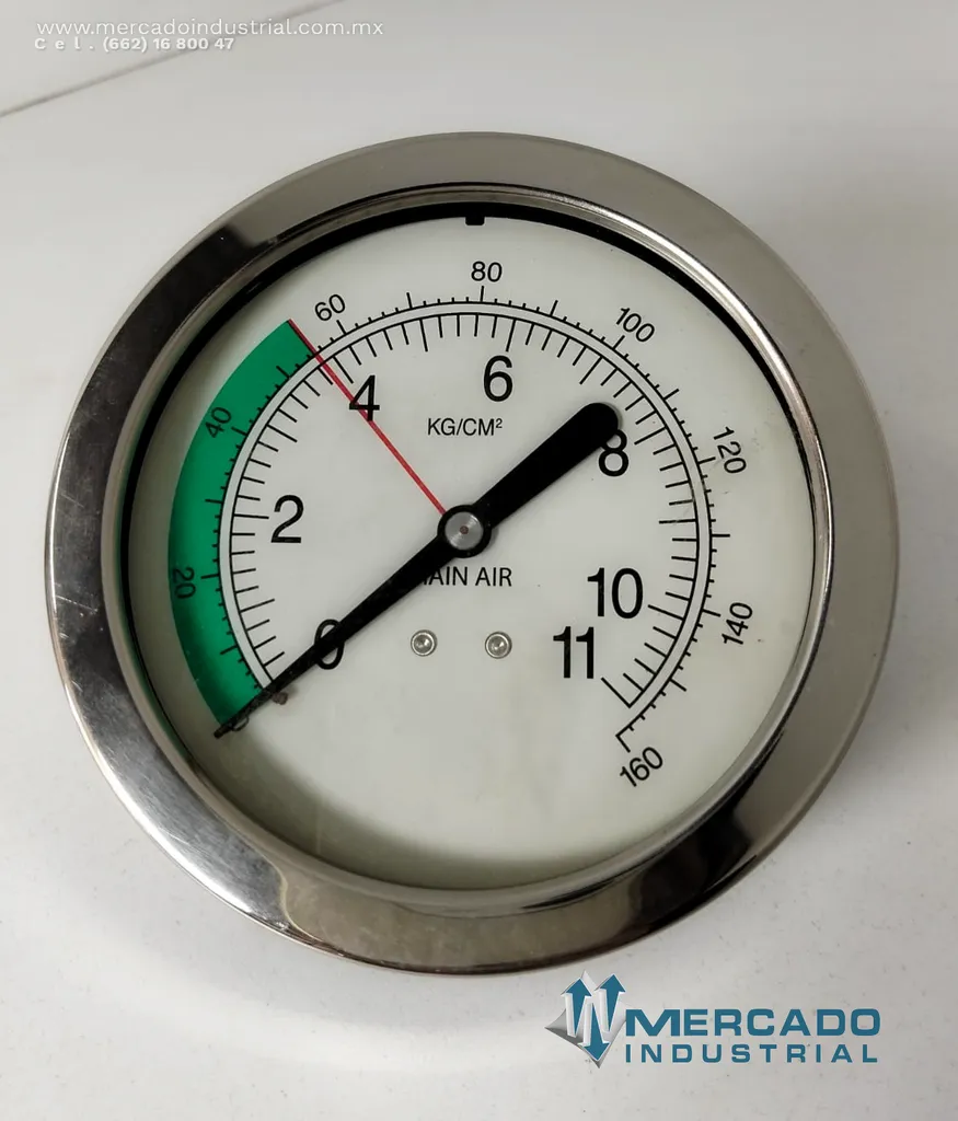 Manómetro analógico 160 PSI parte DIB-ZA1138M-6 marca Bucyrus